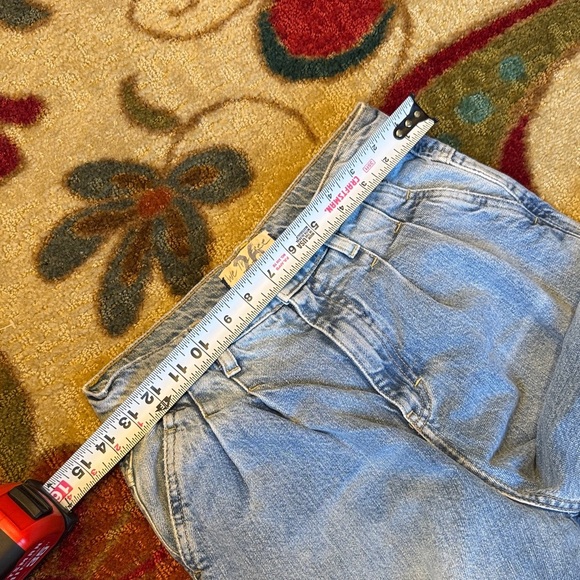 We the free boyfriend pleated high waisted Stylish Blue Denim Jeans - Picture 4 of 8